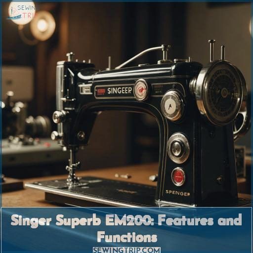 Singer Superb EM200: Features and Functions Singer Superb EM200: Features and Functions