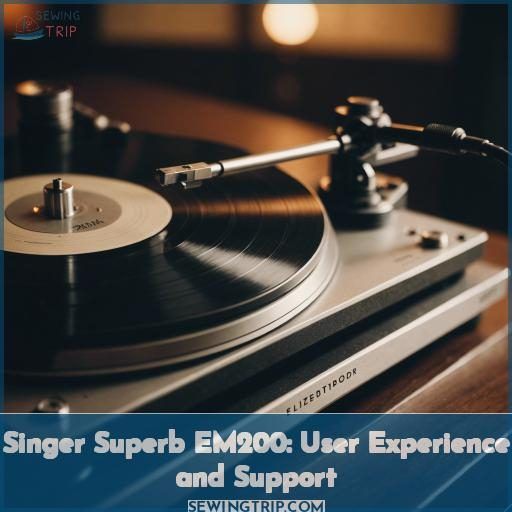 Singer Superb EM200: User Experience and Support