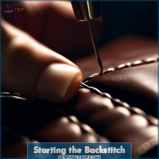 Starting the Backstitch