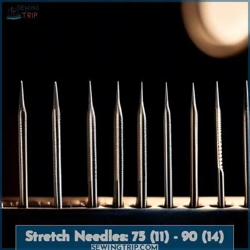 Stretch Needles: 75 (11) - 90 (14)