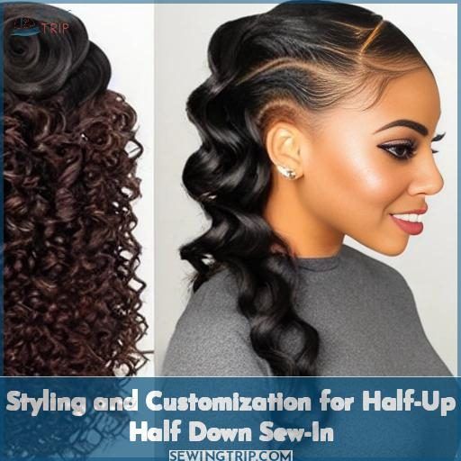 Styling and Customization for Half-Up Half Down Sew-In