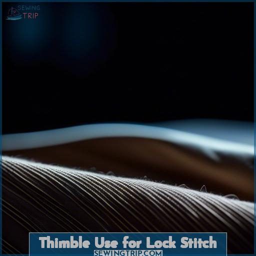 Thimble Use for Lock Stitch