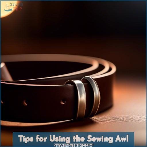Tips for Using the Sewing Awl