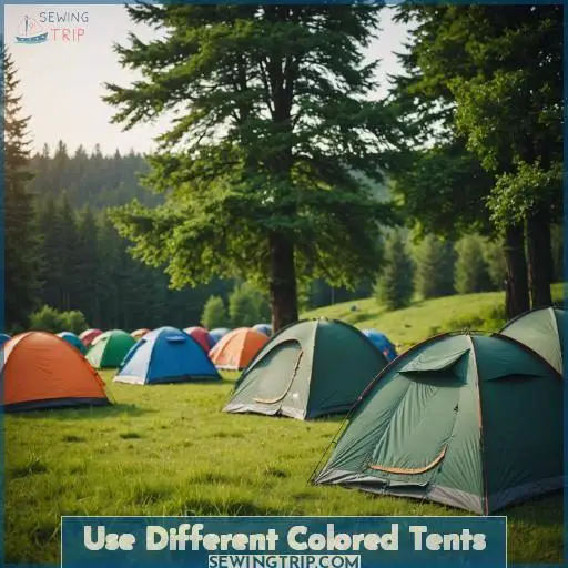 Use Different Colored Tents