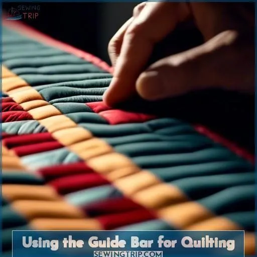 Using the Guide Bar for Quilting