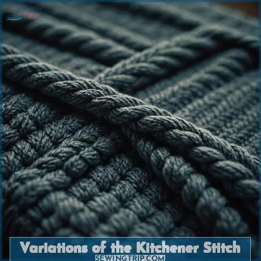 Variations of the Kitchener Stitch