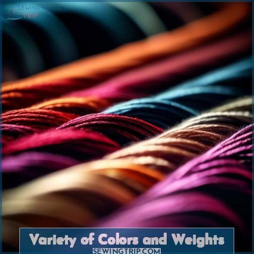 Variety of Colors and Weights