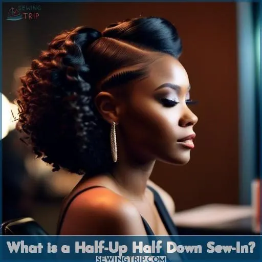 What is a Half-Up Half Down Sew-In