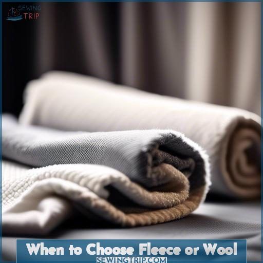 When to Choose Fleece or Wool