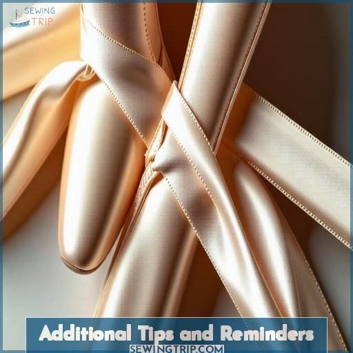 Additional Tips and Reminders