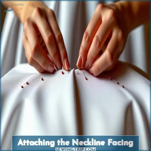 Attaching the Neckline Facing