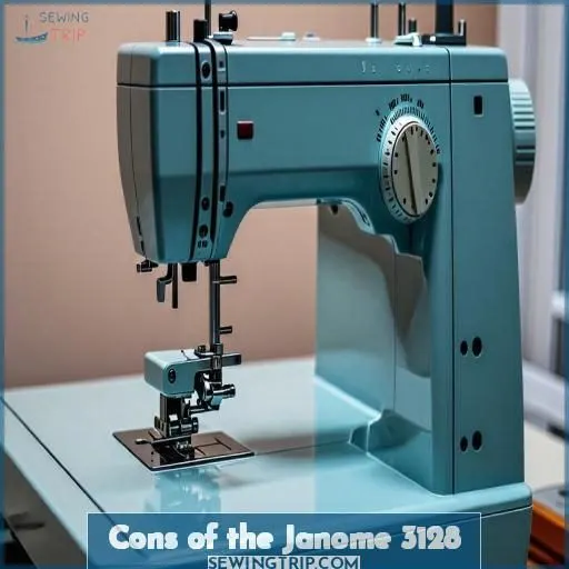 Cons of the Janome 3128