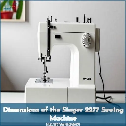 Dimensions of the Singer 2277 Sewing Machine
