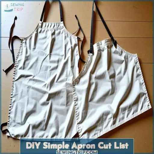 DIY Simple Apron Cut List