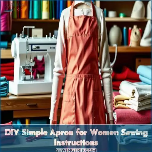 DIY Simple Apron for Women Sewing Instructions