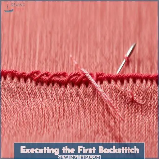Executing the First Backstitch