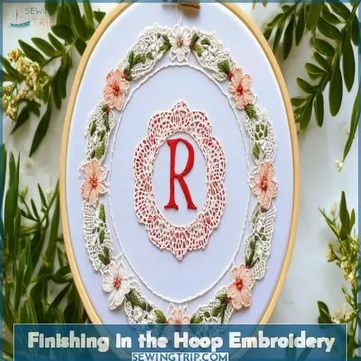 Finishing in the Hoop Embroidery