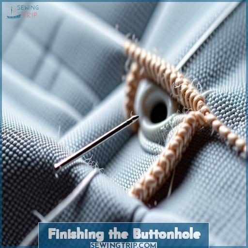 Finishing the Buttonhole