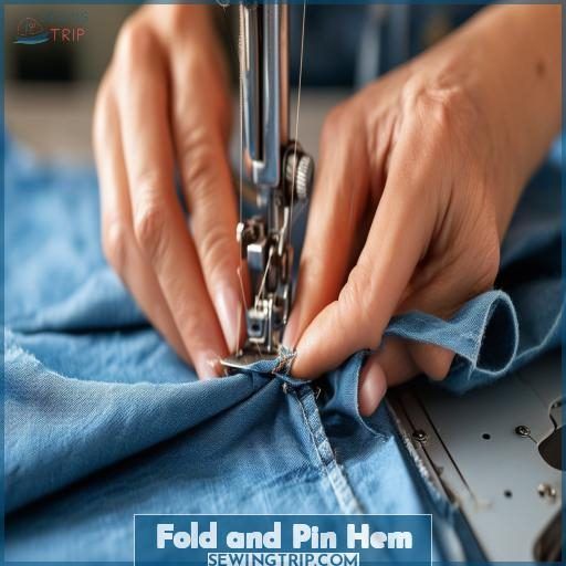 Fold and Pin Hem