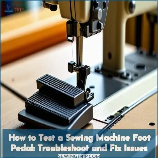how to test a sewing machine foot pedal