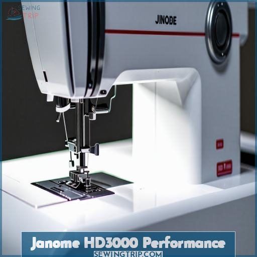 Janome HD3000 Performance Janome HD3000 Performance