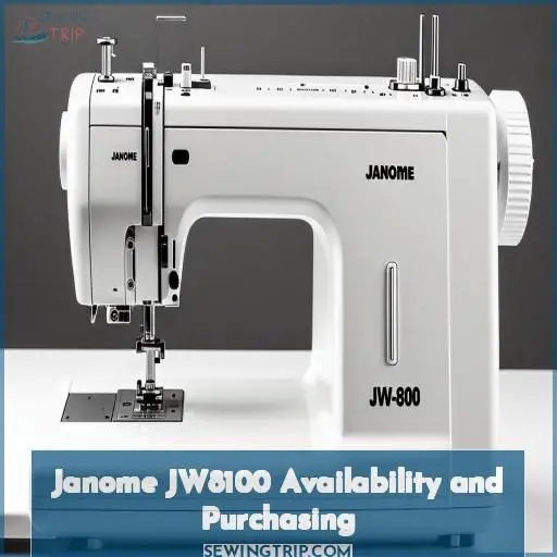Janome JW8100 Availability and Purchasing