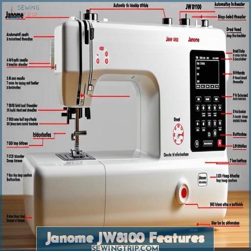Reviewsjanome Jw8100 Lightweight, 100 Stitches, Portable Sewing Machine