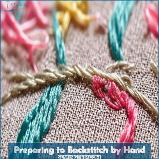 Preparing to Backstitch by Hand