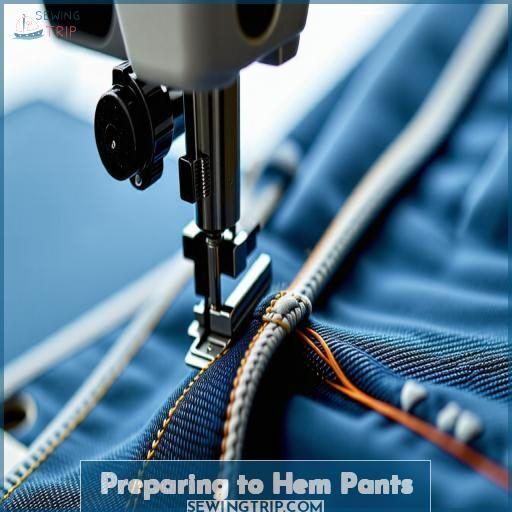 Preparing to Hem Pants Preparing to Hem Pants