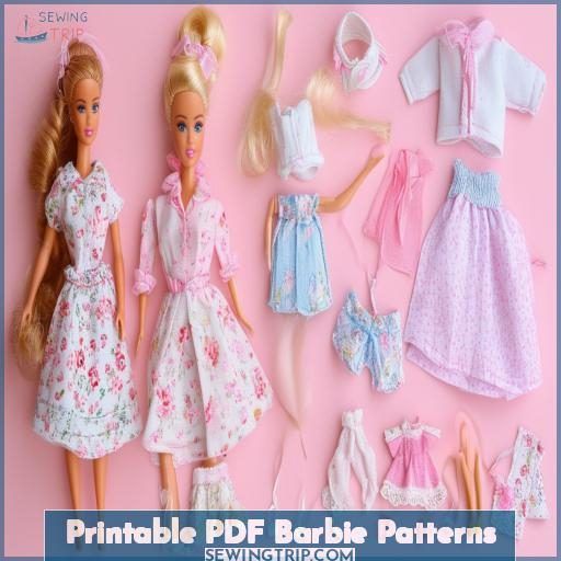 Printable PDF Barbie Patterns