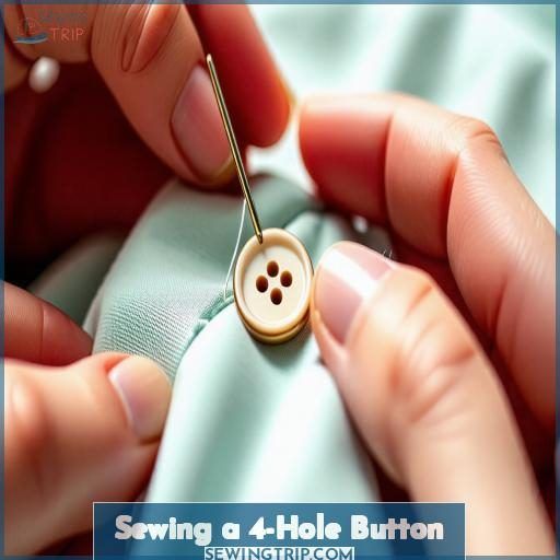 Sewing a 4-Hole Button