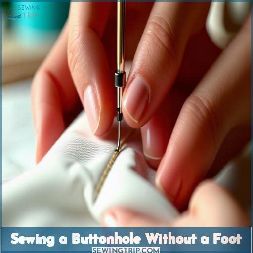 Sewing a Buttonhole Without a Foot