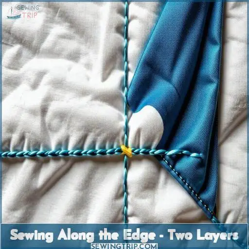 Sewing Along the Edge - Two Layers Sewing Along the Edge - Two Layers
