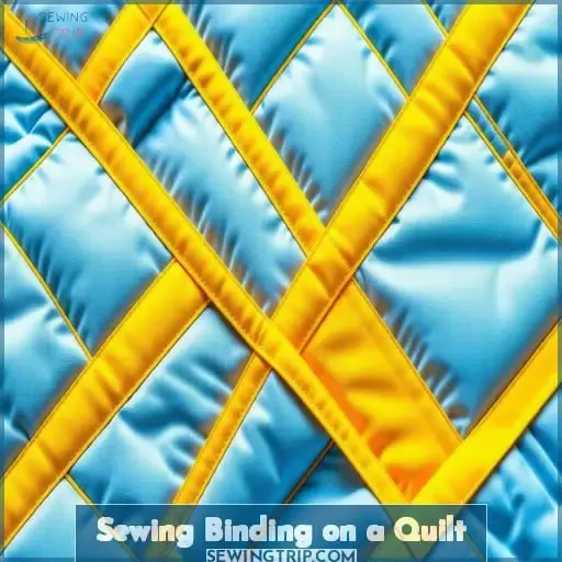 Sewing Binding on a Quilt