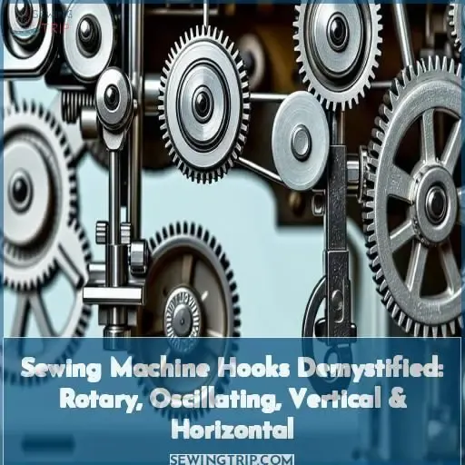 sewing machine hooks oscillating rotary horizontal vertical