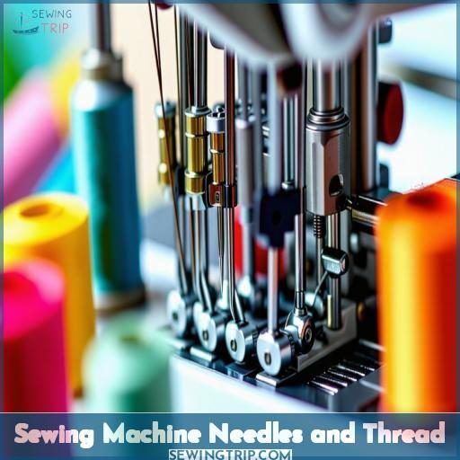 Sewing Machine Needles and Thread