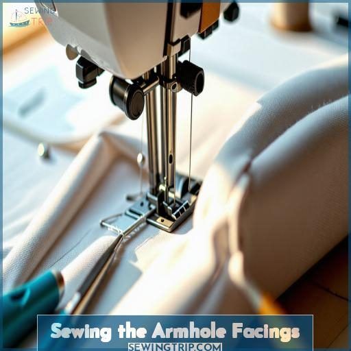 Sewing the Armhole Facings