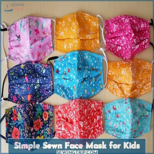 Simple Sewn Face Mask for Kids