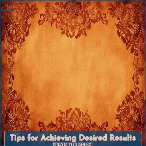 Tips for Achieving Desired Results