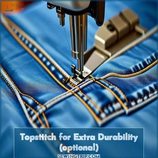 Topstitch for Extra Durability (optional)