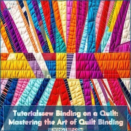 tutorialssew binding on a quilt