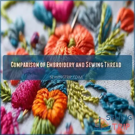 Comparison of Embroidery and Sewing Thread