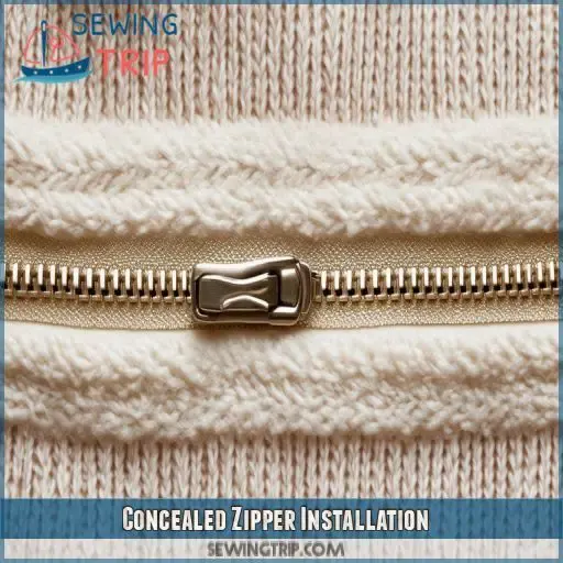 Concealed Zipper Installation