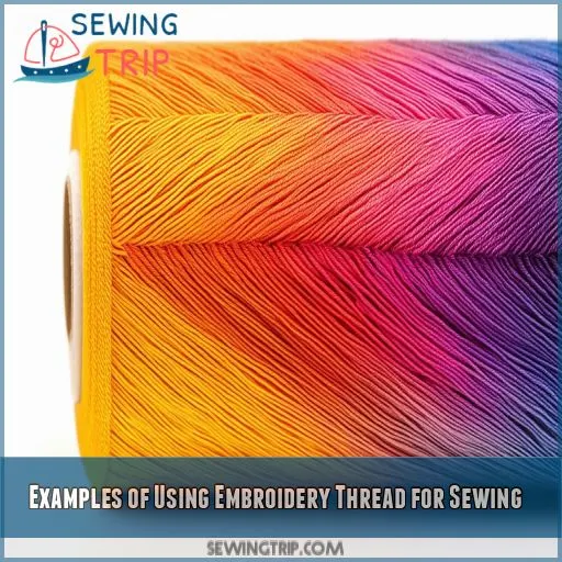 Examples of Using Embroidery Thread for Sewing