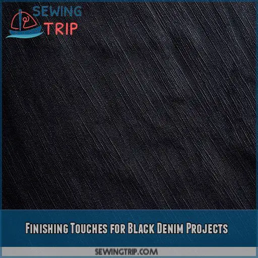 Finishing Touches for Black Denim Projects