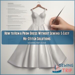 how to hem a prom dress without sewing