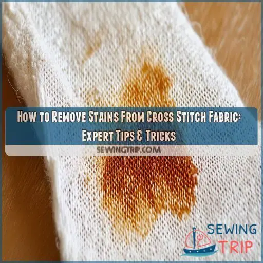 how to remove stains from cross stitch fabric