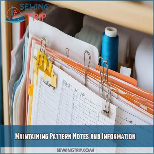 Maintaining Pattern Notes and Information