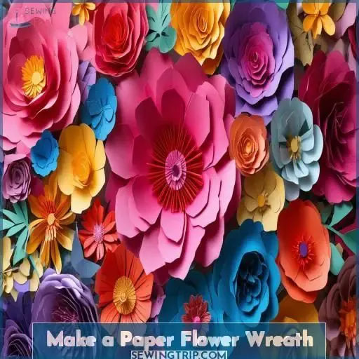 Make a Paper Flower Wreath