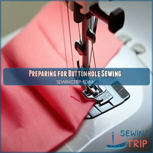 Preparing for Buttonhole Sewing